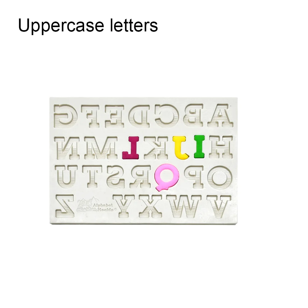 Capital letters Форма для помадки на торт форма буквы цифры DIY силиконовая форма для торта Форма для выпечки серый обеденный яичный бар оборудование для приготовления пищи кухонный инструмент - Цвет: Capital letters