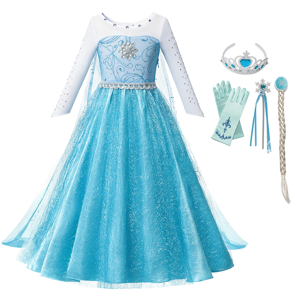 Disney Frozen Dress Anna Elsa Disfraz Princess Sofia Party Dresses