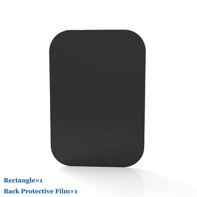 1Pcs Rectangle Black Черный металлический пластинчатый диск для магнита Автомобильный держатель для телефона Железный клейкий лист для магнитного мобильного телефона держатель Автомобильный Стенд крепление поддержка - Цвет: 1Pcs Rectangle Black