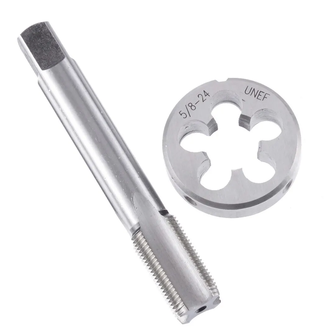 Quality HSS Sliver Machine Hand Tap and Round Die Set Right Hand Tapping Cutting Tool 2 Model for Machining The External Thread
