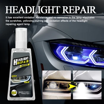 

Headlight Renewal Polish Car Repair Fluid Car Headlight Repair Refurbishment Liquid Car Light Repair Agent Kit For Cars