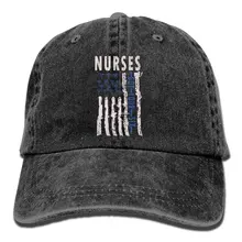 Американский флаг ретро RN медсестры Винтаж Классический унисекс бейсболка Регулируемая вымытая окрашенная хлопковая шляпа