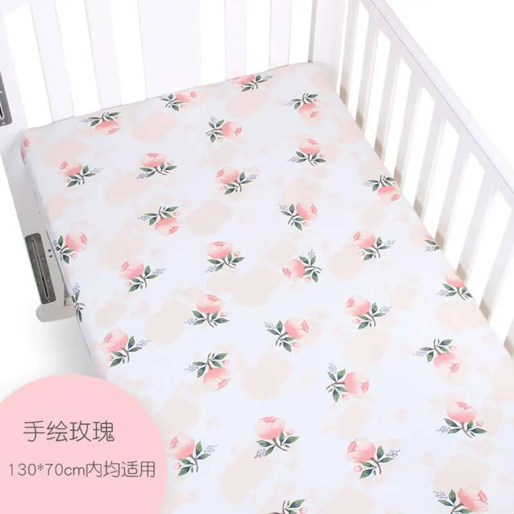pineapple120x60cm Муслинтри дышащий Джерси хлопок детская простыня для кроватки - Цвет: pineapple120x60cm