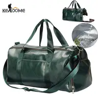 Gym Bag Leather Duffle Shoulder Bags Shoe Compartment Waterproof Outdoor Travel Large Capacity Sport Fitness Handbag  X163D 1