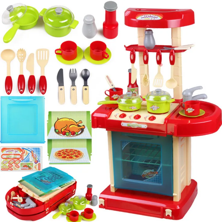  Play House Set Kitchen xiong cheng Toy Model Kitchenware Cooking 3-6 a Year of Age 7 Female Baby Gi - 4000267306858
