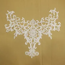 1 шт./34x29 см Кружевная аппликация, галстук с вышитыми цветами, кружевная отделка, ткань для шитья, пэчворк, рукоделие