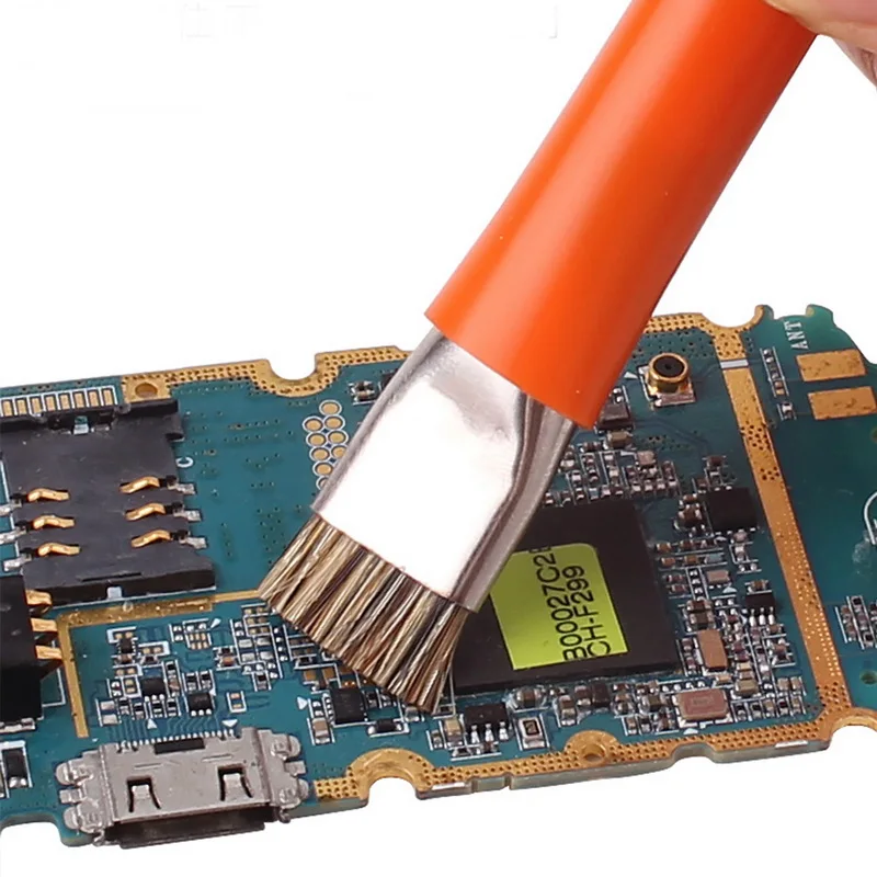 

Anti-Static Brush Double Head Insulation Hard Brush Clean Dust Repair Tool ESD Safe Kit For Cell Phone motherboard PCB BGA