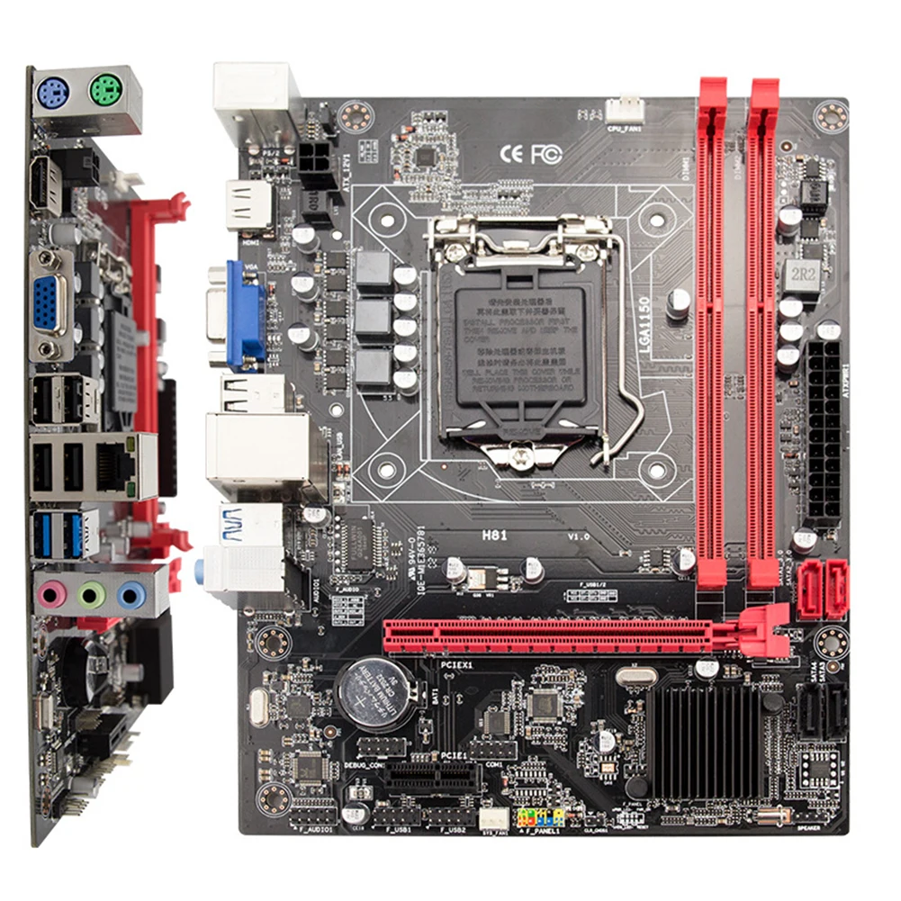 

H81 16G M-ATX USB Interface Motherboard Accessories Mainboard Computer LGA1150 DDR3 Durable SATA 3.0 CPU Strong Compatibility