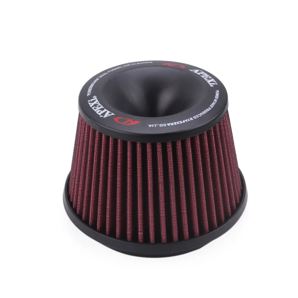 Apexi Universal Car Vehicle Intake Air Filter 75mm Dual Funnel Adapter Air Cleaner Protect Your Piston RS-OFI011