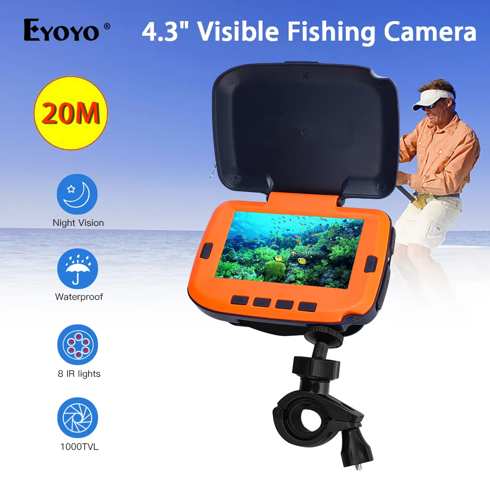 Эхолот-рыболокатор Eyoyo 7HCS 1000TVL подводная камера для подледной рыбалки на 20 м