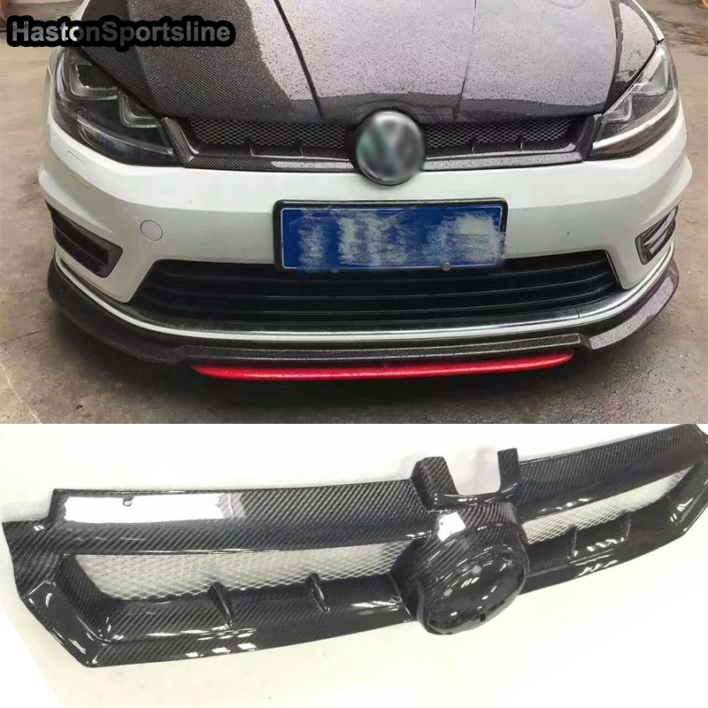 Гриль для переднего бампера Golf 7 MK7 ASPEC Style из углеродного волокна Volkswagen 2014 2017|bumper