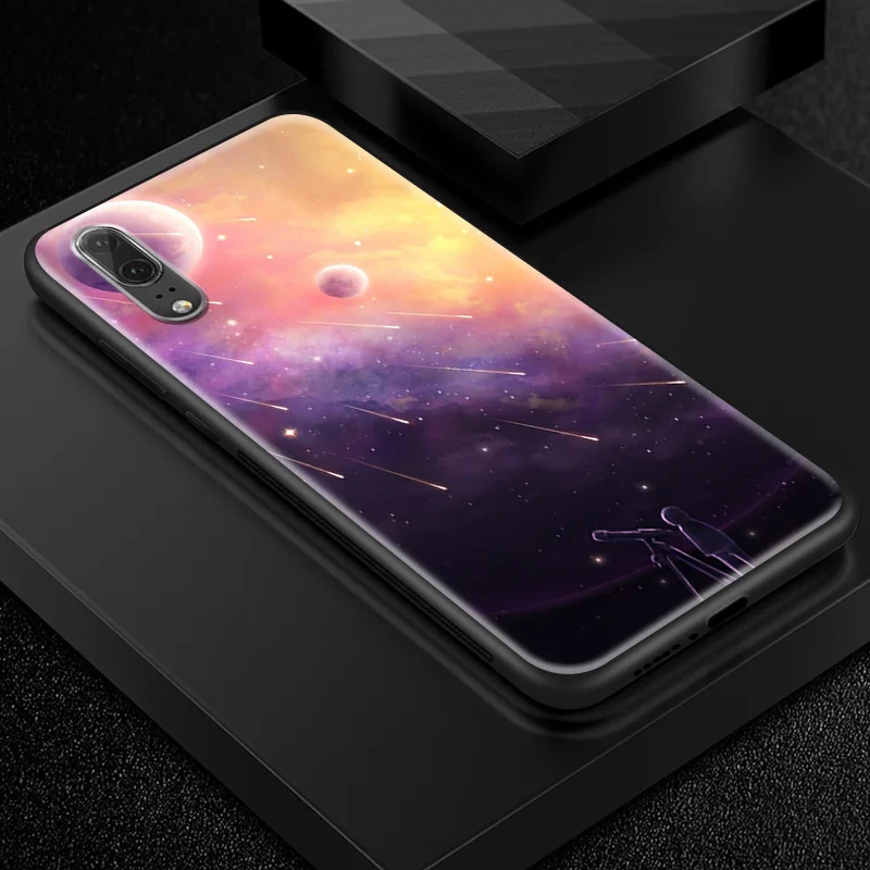Чехол из закаленного стекла для huawei P20 P30 Lite Plus Honor 6X Nova3i P Smart+ Pro Y6 Y7 Prime Y9 Pro Soft TPU Coques