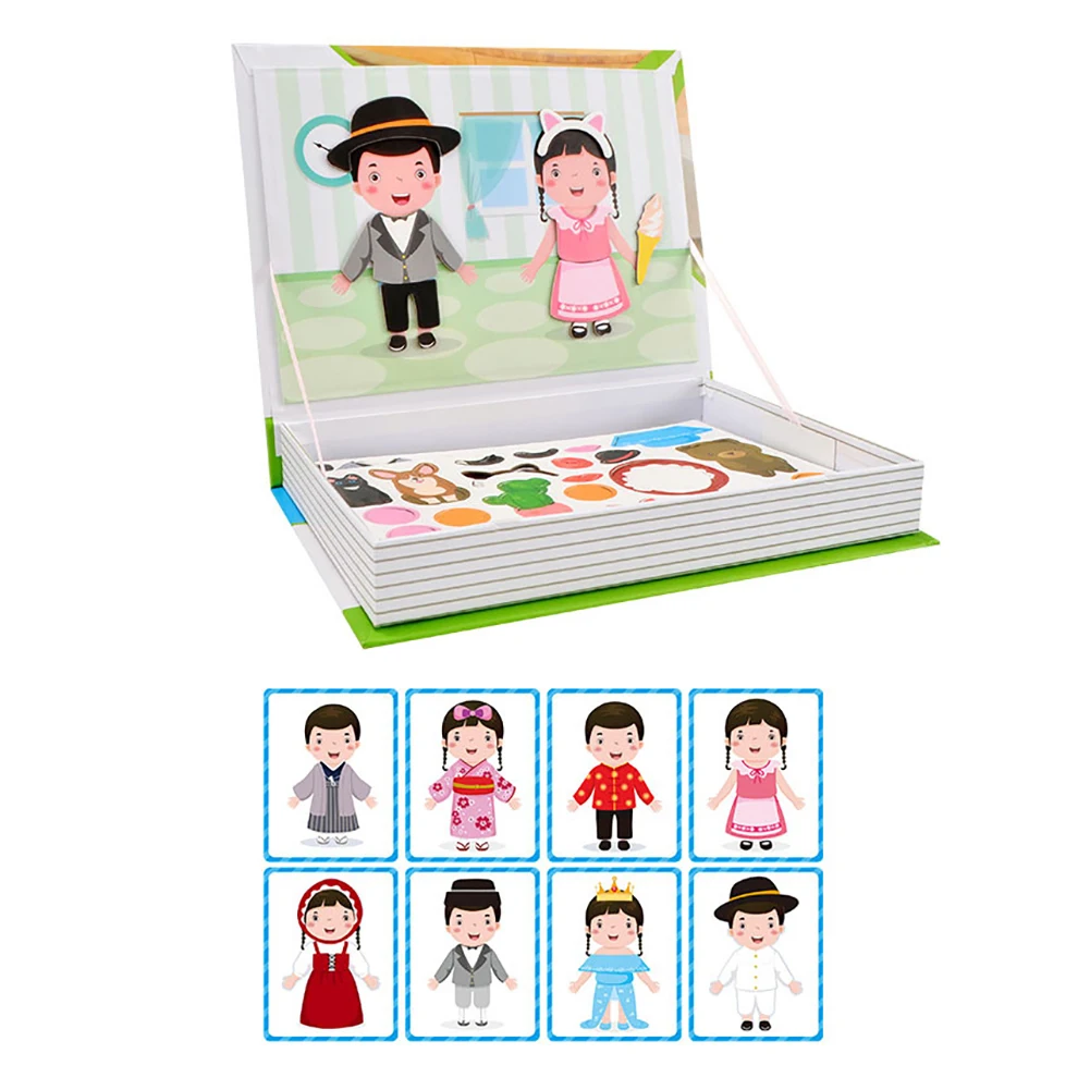 Магнитная головоломка одежда со вставками до транспортных средств для рисования и письма доска Образование игрушка Идеальный Путешествия Игрушка