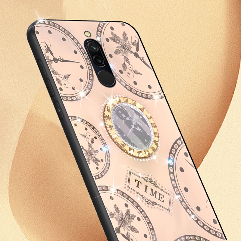 Роскошный чехол с Стразы для Xiaomi Redmi 8 чехол с пряжка кольцо для Xiaomi Redmi Примечание 8 Pro Redmi 8 8A K20