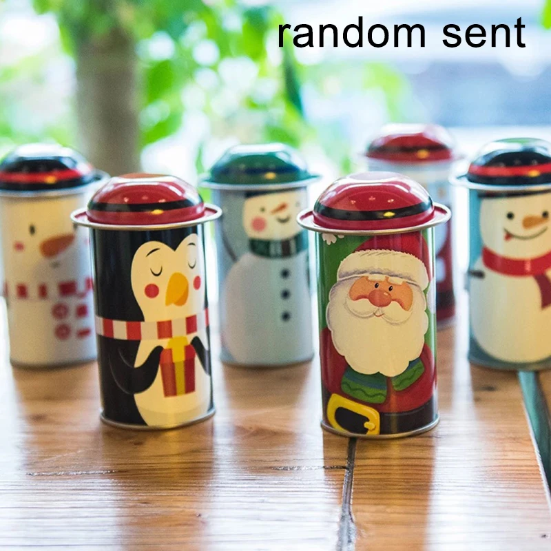 Christmas Candy Box Santa claus Cartoon Tinplate Square Storage Children Wedding