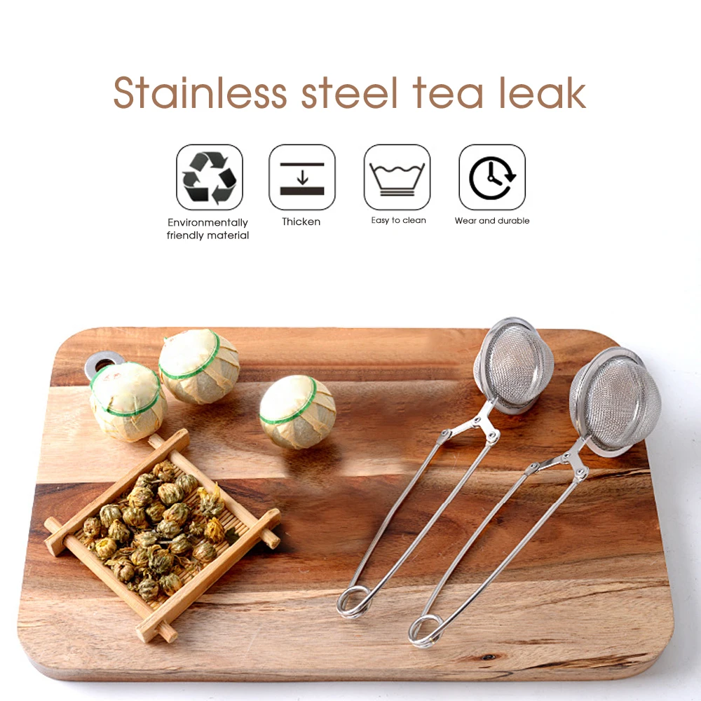 

High Quality Stainless Steel Mesh Tea Infuser Reusable Metal Tea Bag Filter Tea Strainer Diffuser Handle Tea Teapot Teaware