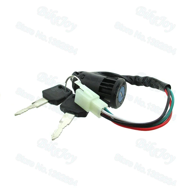 10 компл./упак. 4 провода ключ переключатель для 50cc 110cc 125cc 150cc ATV Quad Pit Pro Dirt Trail Bike 4 wheeler Pit Dirt Baja мини велосипеды
