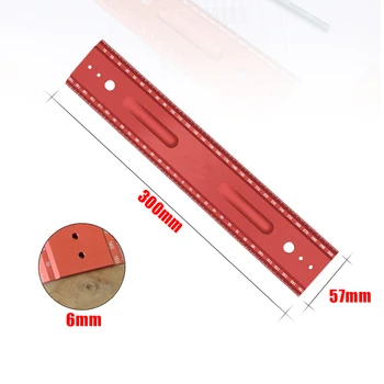 

Angle / Straight Ruler 90 Degree L-shaped Woodworking Right Angle Corner Aluminum Alloy Ruler Red High Quality