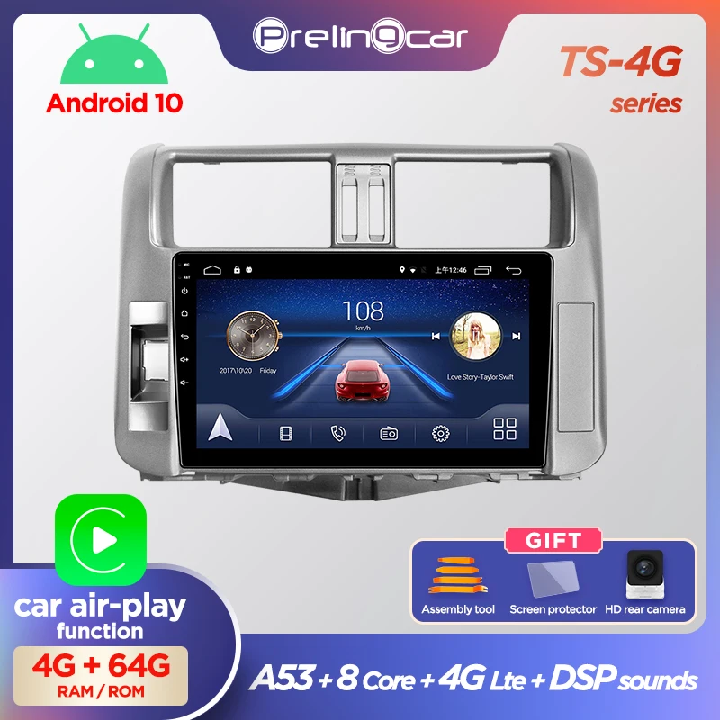 Prelingcar Android 9 0 без DVD 2 Din Автомобильный Радио Мультимедиа Видео плеер навигация GPS