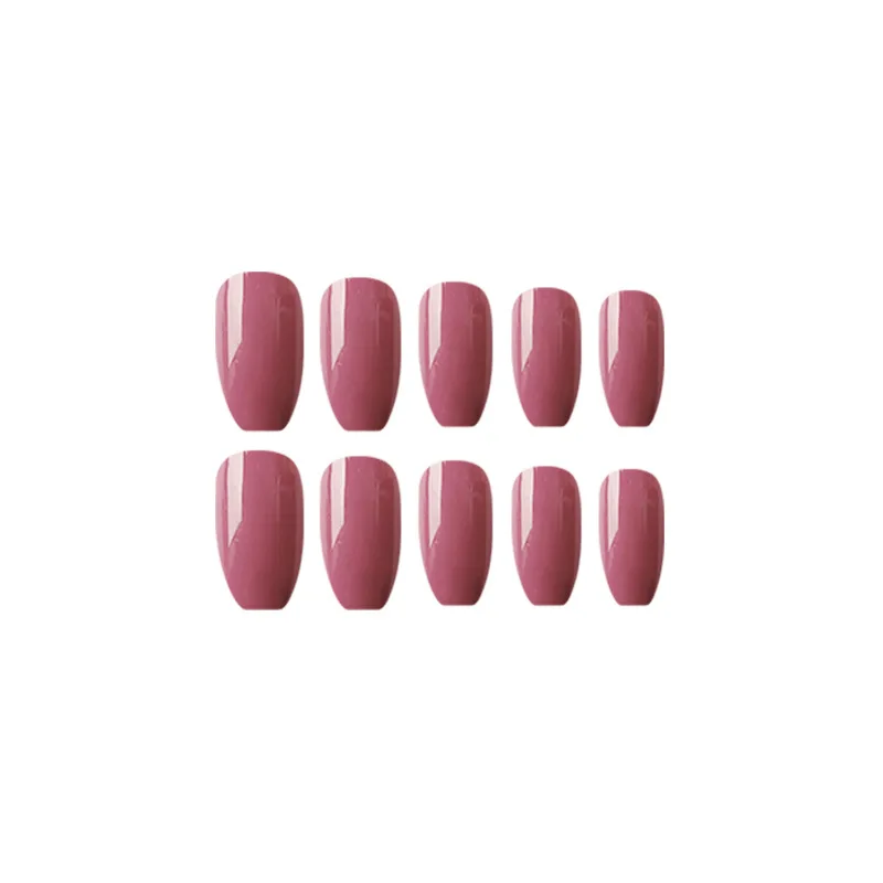 Nusx 24pcs False Nails Full Finished Artificial Decoration Beauty Nail Tool Pure Color Pointed False Nails 5