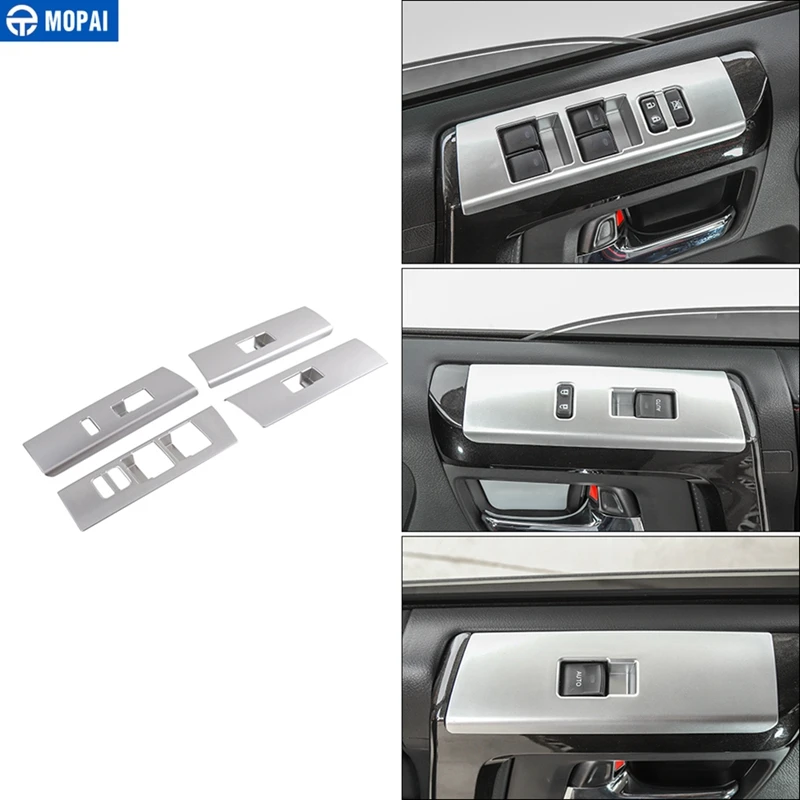Внутренние молдинги MOPAI для 4runner 2010 + декоративные наклейки на окна автомобиля