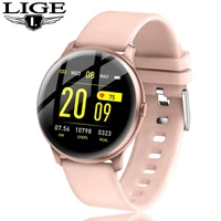 2020 nova tela colorida do esporte das mulheres relógio inteligente das mulheres dos homens de fitness rastreador para iphone função pressão arterial freqüência cardíaca smartwatch
