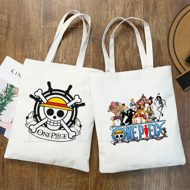 One Piece Luffy модная Холщовая Сумка для женщин и девочек простая Большая