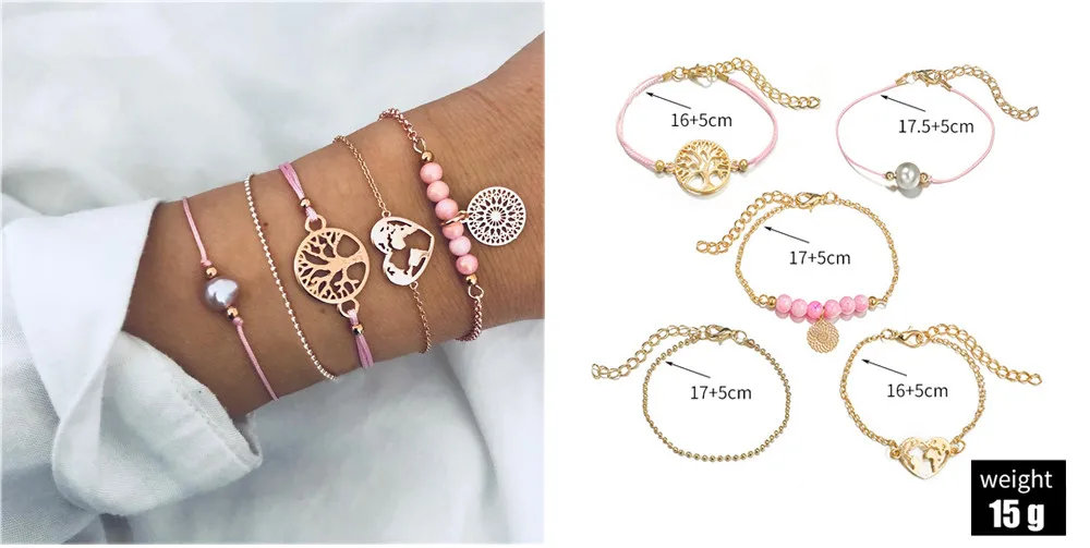 New Styles Hot Mix Turtle Heart Pearl Wave LOVE Crystal Marble Charm Bracelets for Women Boho Tassel Bracelet Jewelry Wholesale