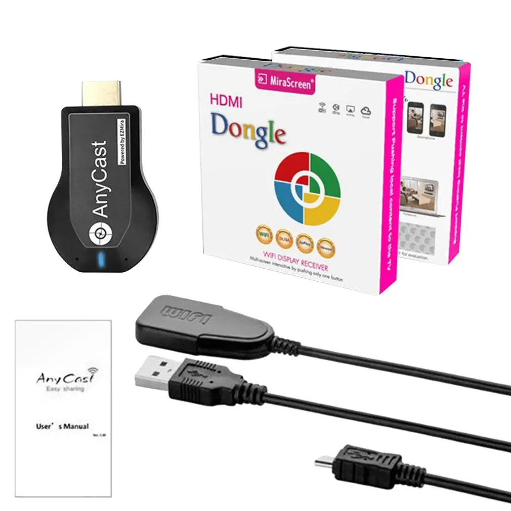 ТВ палка 1080P беспроводной WiFi Дисплей ключ приемник для AnyCast M2 Plus Airplay HDMI DLNA