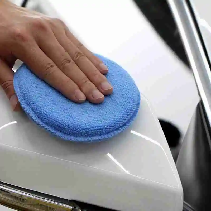 Espuma de Cera Aplicador de Vidro Cera Polonês Esponja Aplicador Almofadas Veículo Espuma Limpo Carros Microfi K4c2 12 Pçs 9 Cheap Esponja p encerar