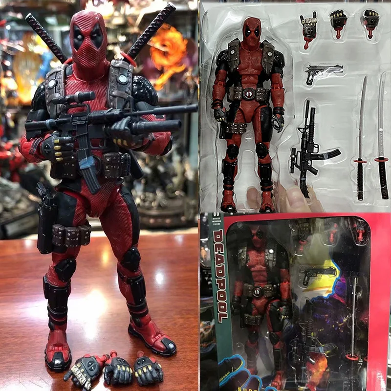 NECA Epic X-Men мертвой Дедпул подвижные супер-герои Дэдпул экшн-фигурка с оружием