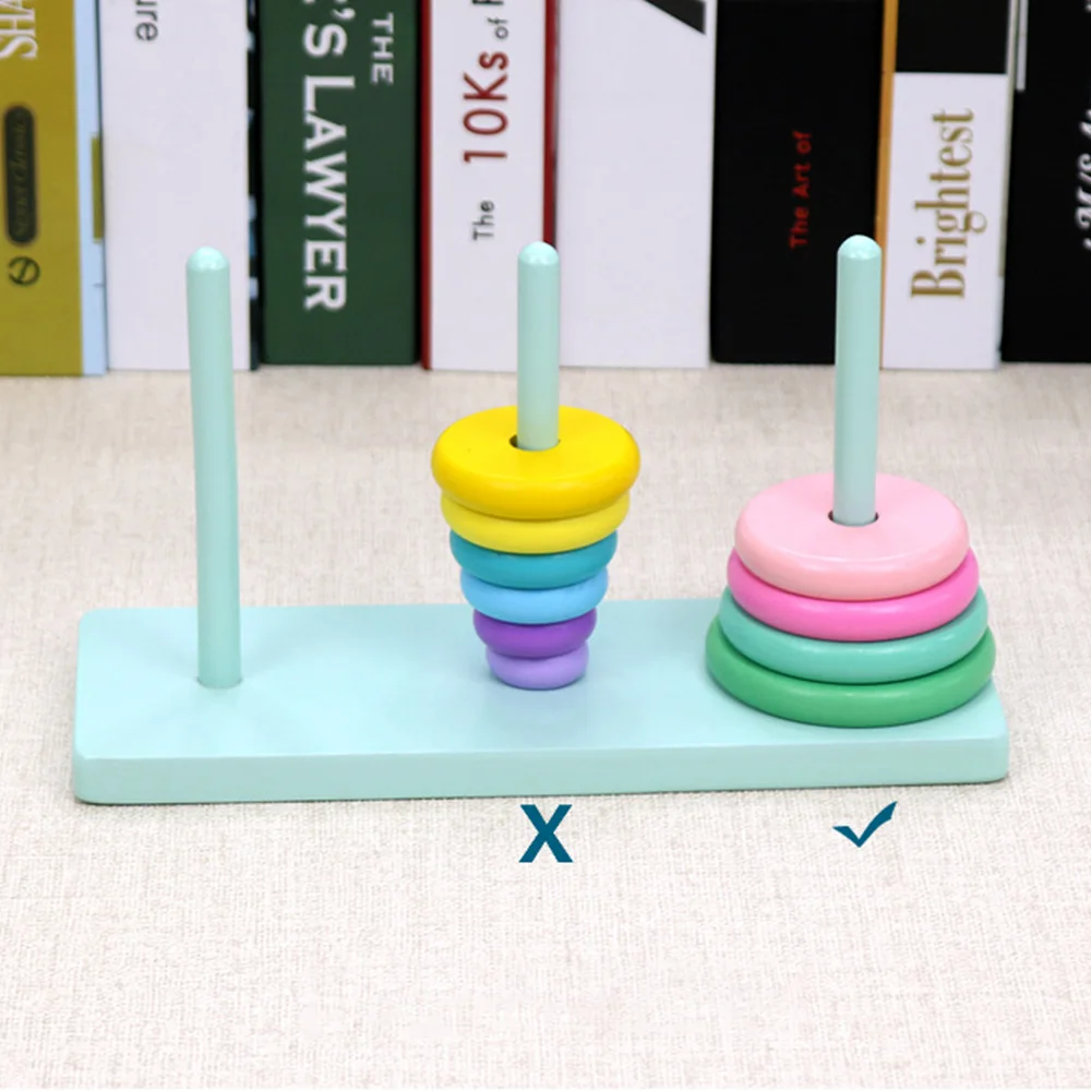 discounted Wooden Ten-Layer Logical Thinking Tower Clearance Educational Children Toys Hand-eye Coordination F