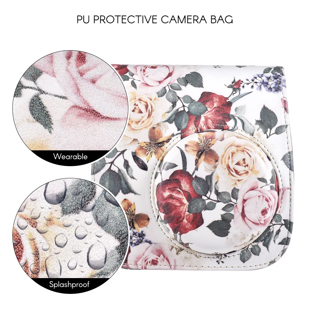 8 в 1 комплект аксессуаров для Fujifilm Instax Mini 8/8+/8 s/9 Включает чехол/ремешок/Зеркало для селфи/фильтр/альбом/фоторамка и многое другое