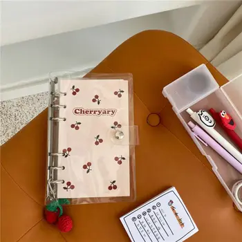 

Kawaii Cherry A6 Notebook Loose Leaf Binder Planner Diary Journal Office Suppy G92E