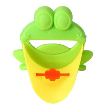

Cute Faucet Extension Extender for Kids Baby Hands Wash Bathroom Cartoon Frog Design (Green)