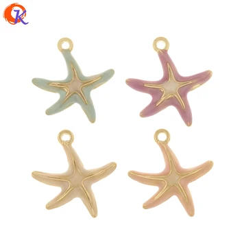 

Cordial Design 100Pcs 16*17MM Jewelry Accessories/Pendant/Paint Effect/Hand Made/DIY Making/Starfish Charms/Earring Findings