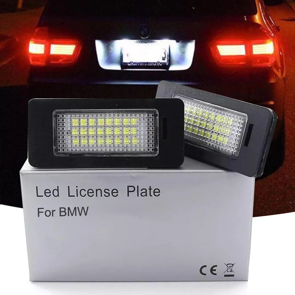 

LED car License Plate Lights numer plate holder lamp For BMW E81 E82 E90 E91 E92 E93 E60 E61 E39 X1 E84 X5 E70 X6 E7 auto light