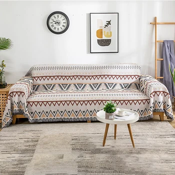 Tassel Sofa Throw Blanket Knitted Rugs Beach Towel Pet Mat Picnic Cloth Bedside Blankets Outdoor Bench Towel Bohemian Tapestry 5