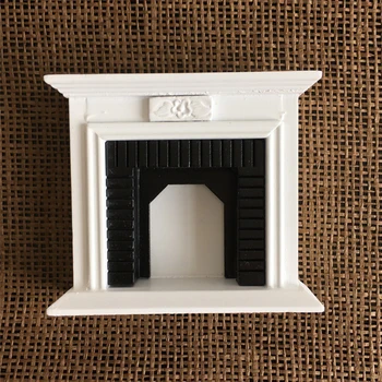 

1:12 Festival Furniture Toys Fireplace Ornament Cafe Christmas Wall Free Standing Lightweight Party Doll House Home Miniature