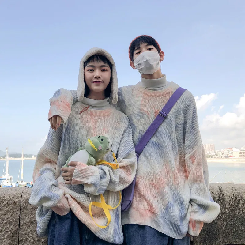 Sweater Men Warm Fashion Tie Dye Print Casual Knit Sweater Man Streetwear Sweter Clothes Hip Hop Loose Long Sleeve Pullover Men Sweater Men Warm Fashion Tie Dye Print Casual Knit Sweater Man Streetwear Sweter Clothes Hip Hop Loose Long Sleeve Pullover Men