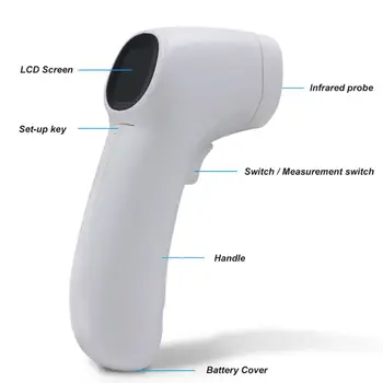 

Non-Contact Digital Infrared Thermometer Household Forehead Armpit Ear Handheld LCD Instant Read Temperature Gun High Precision