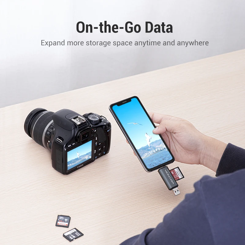 Vention SD Card Reader карта памяти картридер Micro USB 2.0 карт ридер Мини TF OTG Картридер для