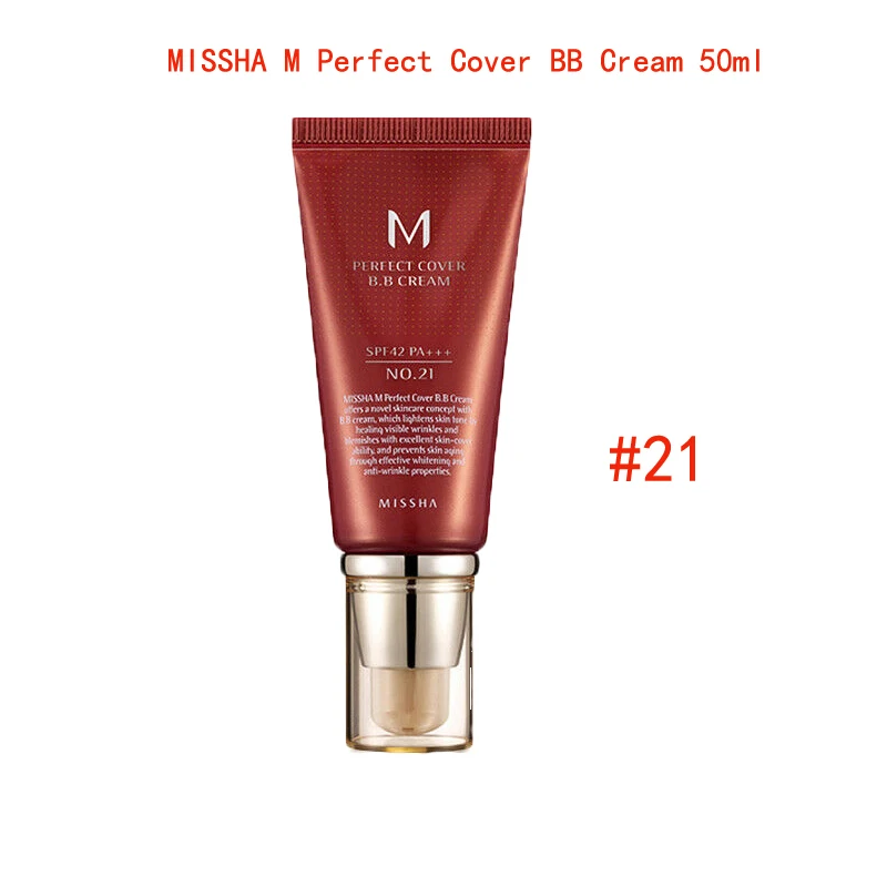 MISSHA M Perfect Cover BB Cream 50ml #27 #23 #21 #31 Korean Cosmetics Moisturizing Foundation Air-permeable Natural Makeup liquid concealer makeup concealer face concealer concealer foundation cream makeup base cream