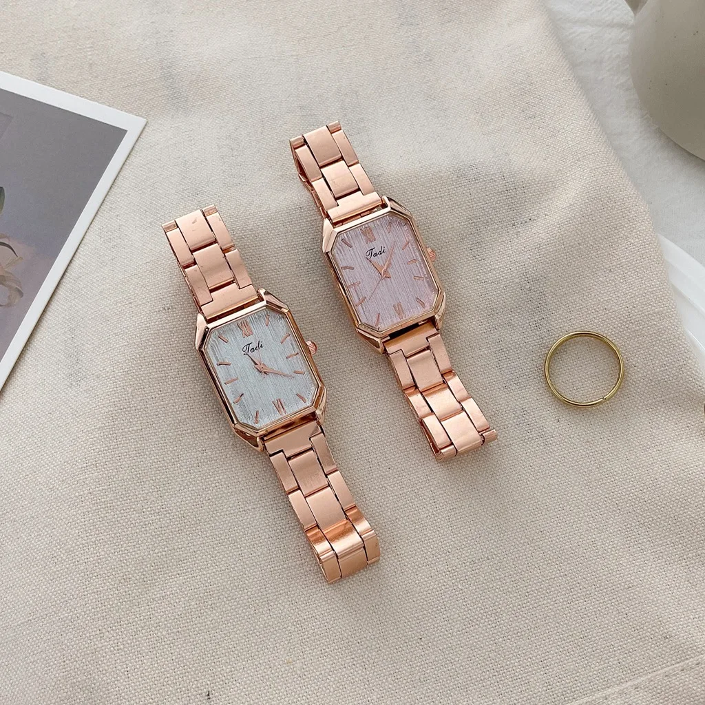 Fashion Watch For Women Luxury Rose Gold Rhinestone Bracelet Watch Ladies Quartz Wrist Watch Bracelet Set Gift Relogio Feminino