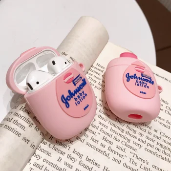 

For AirPods silica gel Case Cute Cartoon Earphone Cases For Apple Airpods 2 Funny Protect Cover with Finger Ring Strap
