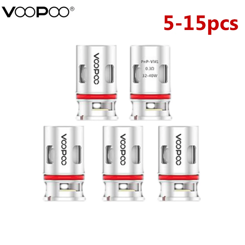 5 15 шт. оригинальный VOOPOO PnP VM1 Mesh Coil 0.3ohm для VINCI Mod Pod Kit и R испаритель|Испарители