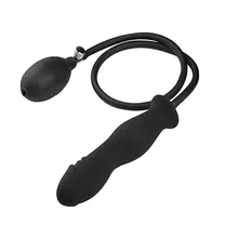 Inflatable Huge Anal Butt Plug Built-in Steel Ball Women Vaginal Anal Dilator Expandable Silicone Men Prostate Massager