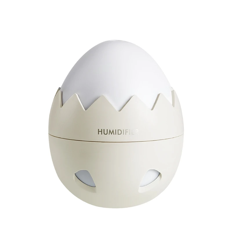 White New Egg Shape Ultrasonic Essential Air Humidifier Aroma Diffuser Aromatherapy Mist Maker Air Freshener With Fan And Led Light - Цвет: White