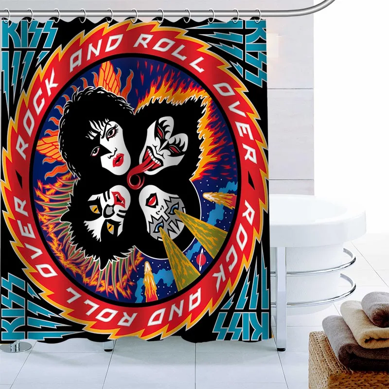 Kiss Band горячая Распродажа занавески для душа индивидуальный дизайн ваш