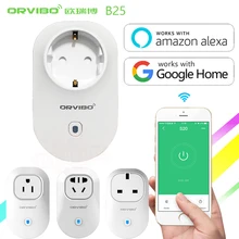 Orvibo B25 Presa di Smart Wifi Timing Spina di Alimentazione Funziona con Amazon Alexa E Google Casa Smartphone App di Controllo di Automazione Smart Home, Casa Intelligente(China)